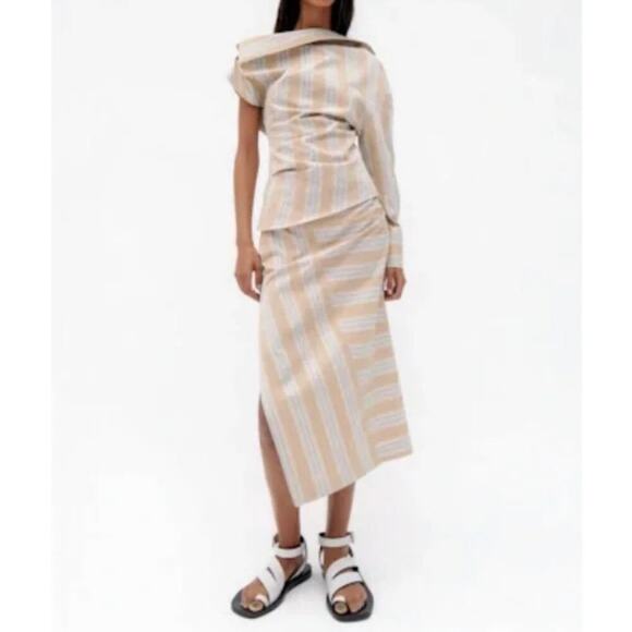 Zara Set Striped Drape Skirt and Top BUNDLE NWT - Picture 2 of 8